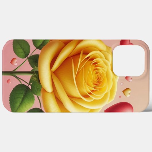 Gele Rose Phone Case (Achterkant (horizontaal))