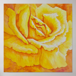 Gele Rose Poster