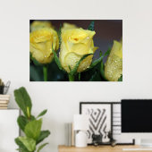 Gele Rose Poster (Thuiskantoor)