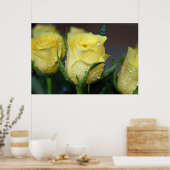 Gele Rose Poster (Keuken)