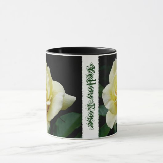 Gele Rose Ringer Coffee mok (Midden)