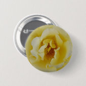 Gele Rose Ronde Button 5,7 Cm (Voorkant /achterkant)