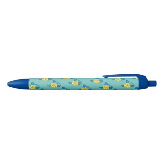 Gele Rose Schrijven Pen (Bovenkant)
