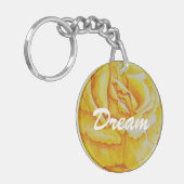 Gele Rose Sleutelhanger (Voorkant Links)