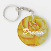 Gele Rose Sleutelhanger (Voorkant)