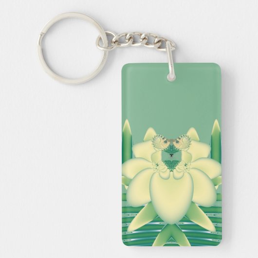 Gele Rose Sleutelhanger (Voorkant)