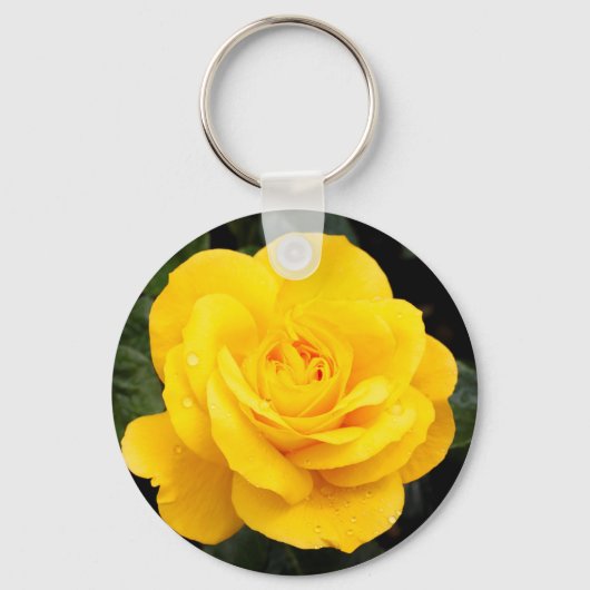 Gele Rose Sleutelhanger (Voorkant)
