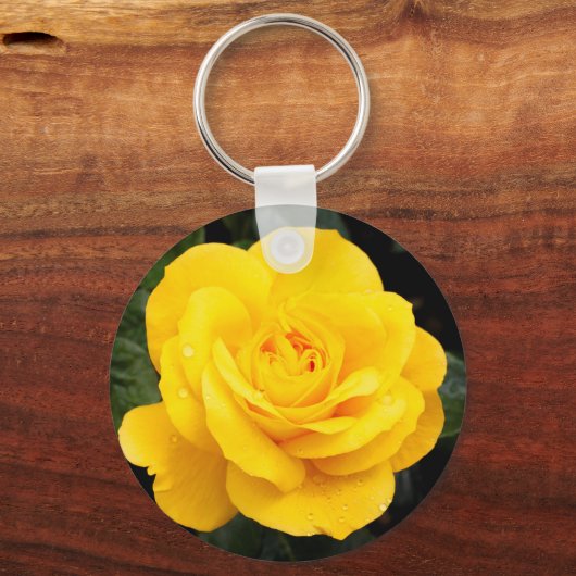 Gele Rose Sleutelhanger (Voorkant)