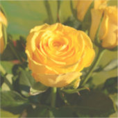 Gele Rose Sticker (Voorkant)