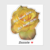 Gele Rose Stickers Romantic Roos Wedding Decal (Vel)