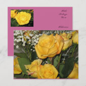 Gele Rose Sun Briefkaart (Voorkant / Achterkant)