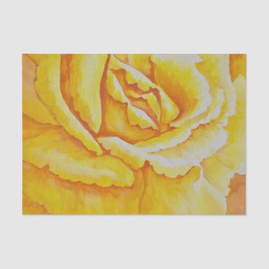 Gele Rose Tissuepapier (Voorkant)
