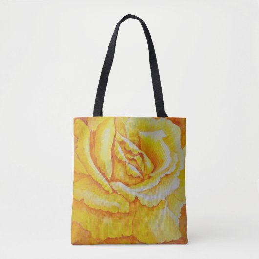 Gele Rose Tote Bag (Voorkant)