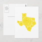 Gele Rose uit Texas Briefkaart (Voorkant / Achterkant)