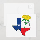 Gele Rose uit Texas Briefkaart (Voorkant / Achterkant)