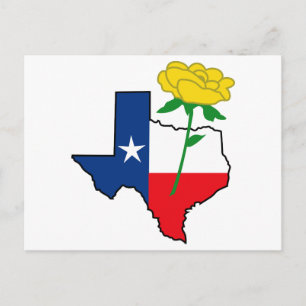 Gele Rose uit Texas Briefkaart