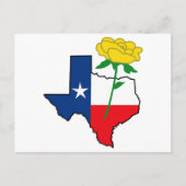 Gele Rose uit Texas Briefkaart (Voorkant)