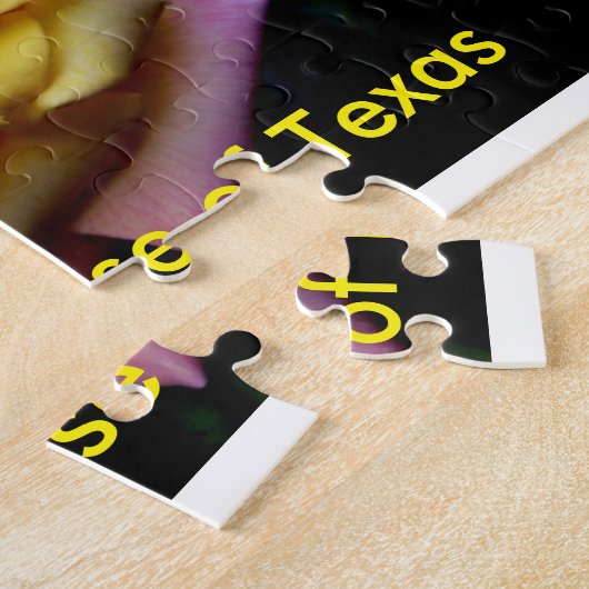 Gele Rose uit Texas Jigzaag Puzzle Legpuzzel (Zijkant)