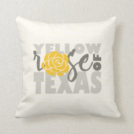 Gele Rose uit Texas Kussen