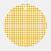 Gele Rose uit Texas Metalen Ornament (Achterkant)