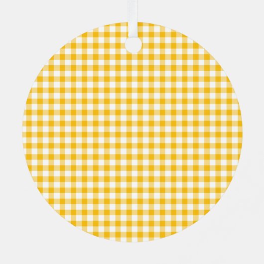 Gele Rose uit Texas Metalen Ornament (Achterkant)