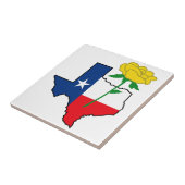 Gele Rose uit Texas Tegeltje (Zijkant)