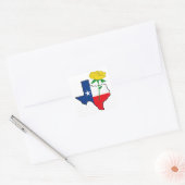 Gele Rose uit Texas Vierkante Sticker (Envelop)