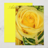Gele Rose_Uitnodiging Kaart (Voorkant / Achterkant)