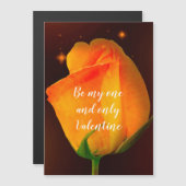 Gele Rose Valentijnsdag Magnetic Card (Voorkant / Achterkant)