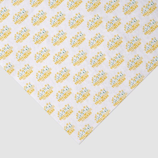 Gele Rose van Texas Garden Tissuepapier (Detail)