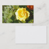 Gele Rose Visitekaartje (Voorkant / Achterkant)