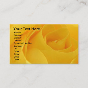 Gele Rose Visitekaartje