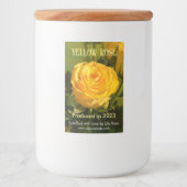 Gele Rose Voedselcontainer Etiket (Voorkant)
