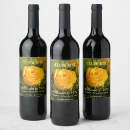 Gele Rose Wijn Etiket