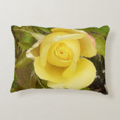 Gele Rosebud Accent Cushion Kussen (Achterkant)