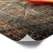 Gele rosebud bloemen op het bord poster (Hoek)