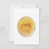 Gele Rosebud bruiloft RSVP Kaartje (Achterkant)