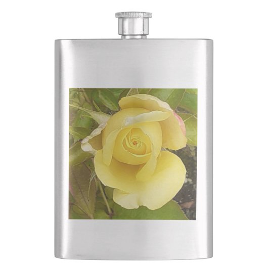 Gele Rosebud Classic Flask Flacon (Voorkant)