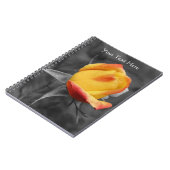 Gele rosebud gedeeltelijke kleurstof notitieboek (Linkerzijde)