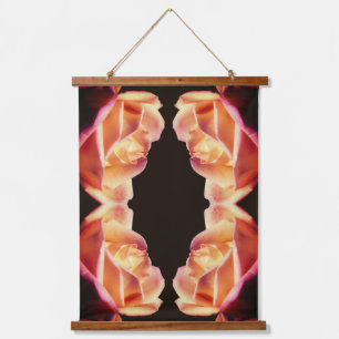 Gele Rosebud getinte bloem Abstract Hangend Wandkleed