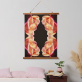 Gele Rosebud getinte bloem Abstract Hangend Wandkleed (Slaapkamer)