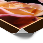 Gele Rosebud getinte bloem Abstract Poster (Hoek)