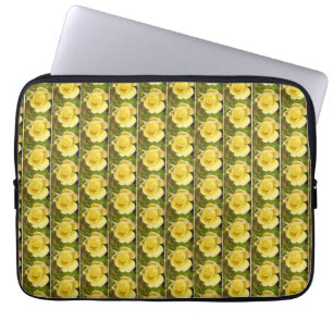 Gele Rosebud laptophoes Laptop Sleeve