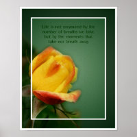 Gele Rosebud Life Attitude Quote Inspirerend
