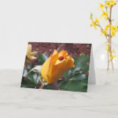 Gele rosebud met lieveheersbeestje kaart (Gele Bloem)