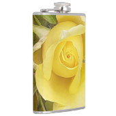 Gele Rosebud Vinyl Wrapped Flask Heupfles (Rechts)