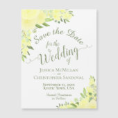 Gele Roses Boho sparen de Magnet van de Kalligrafi (Voorkant)