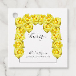 Gele roses Wedding Gift Bedankjes Labels