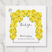 Gele roses Wedding Gift Bedankjes Labels (Voorkant)