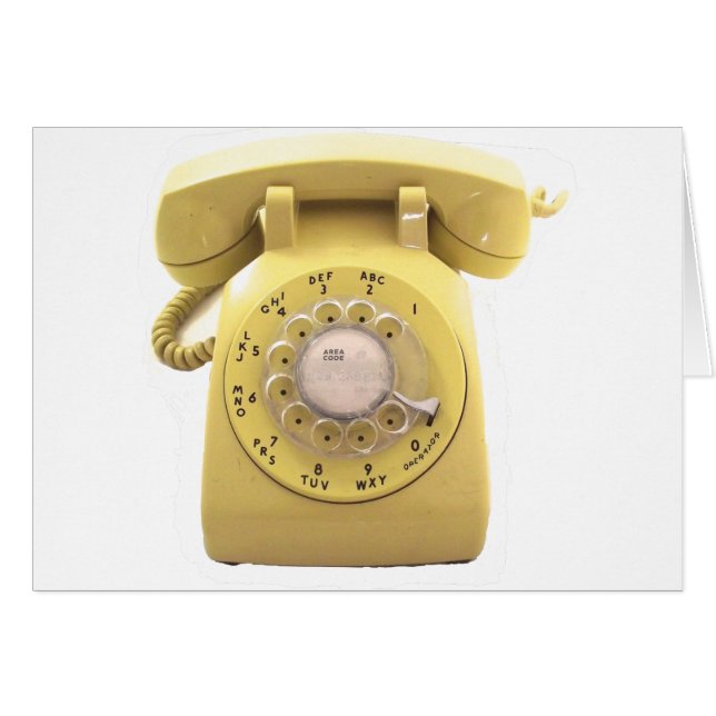 Gele Rotary Phone (Voorkant Horizontaal)